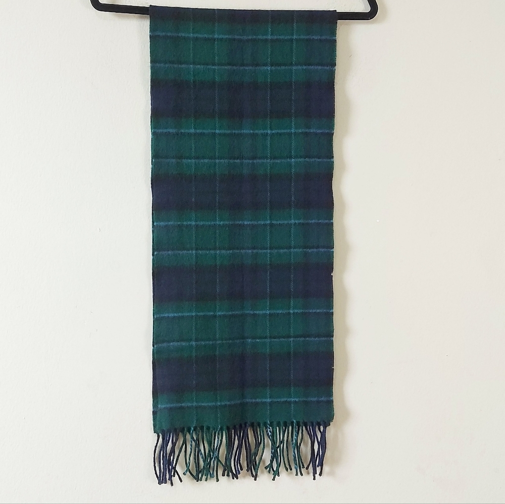Highlander Collection 100% Lambswool Lochcarron‎ Scarf Plaid Fringe Scotland